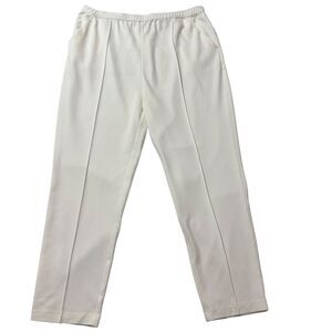 Soft Surroundings Women's XL Pants Pull on Elastic Waist Comfort Ivory Pockets
